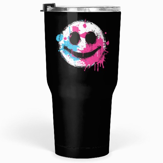 Graffiti Smiley Face - Urban Street Art Tumblers 30 Oz