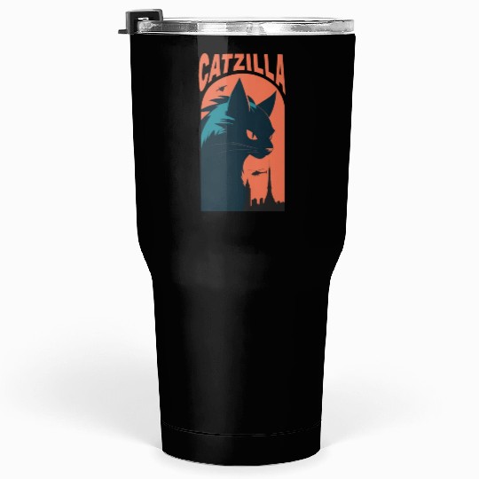 Catzilla king of Cat monster Tumblers 30 Oz