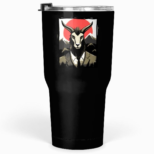 Japan Red Sun: Business Goat Tumblers 30 Oz