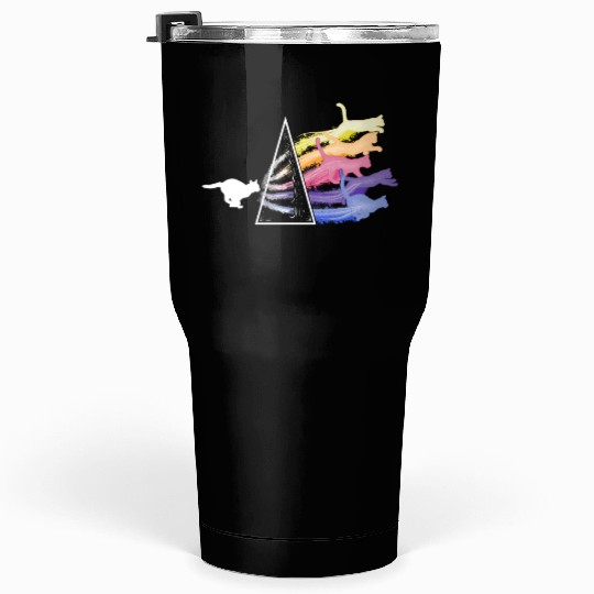 Funny Science Nerd, Geek Cat Physics Rainbow Tumblers 30 Oz