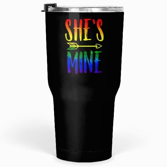 I'm Hers She's Mine LGBT Pride Lesbian Couple Tumblers 30 Oz