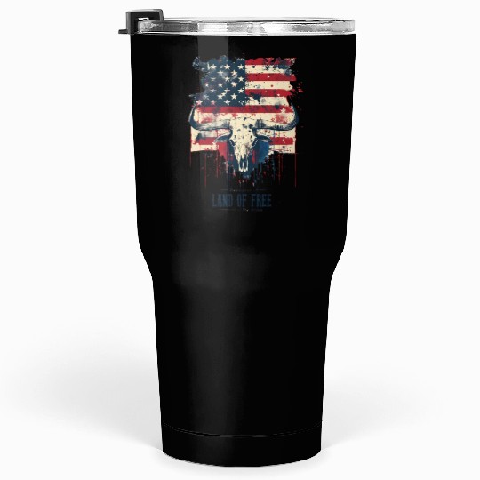 Land of the free because of the brave , 4 July Tumblers 30 Oz