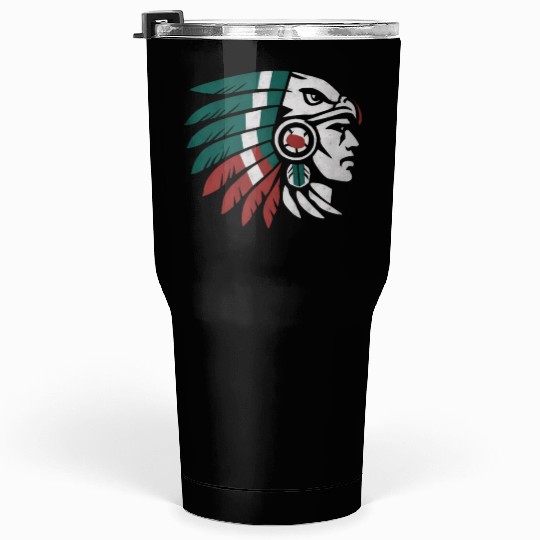Aztec Warrior Indigenous Mexican Aztec Jaguar Tumblers 30 Oz