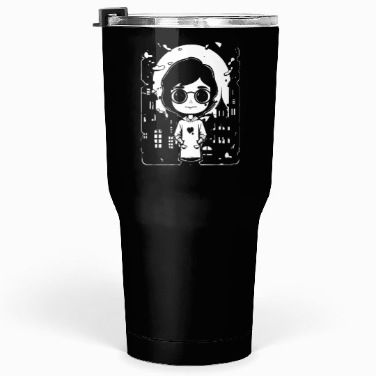 Cute Chibi Anime Science Girl Tumblers 30 Oz