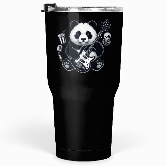 Panda guitar Tumblers 30 Oz