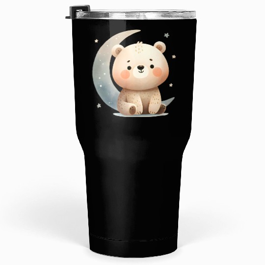Little bear on the moon Tumblers 30 Oz