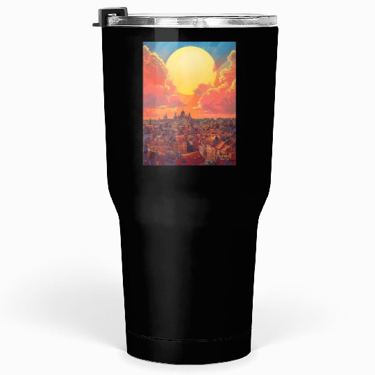 Sunset in Dublin Ireland Tumblers 30 Oz