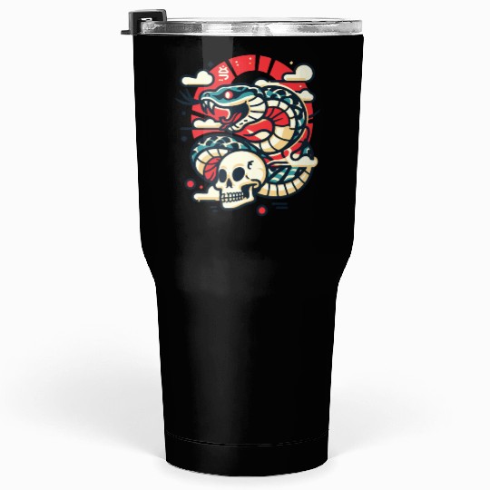 Skull Serpent Tumblers 30 Oz