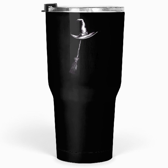 Witch s hat and broomstick design Tumblers 30 Oz