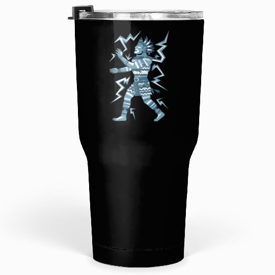 Maya God Mayan Mythology Kauil Lightning Warrior Tumblers 30 Oz