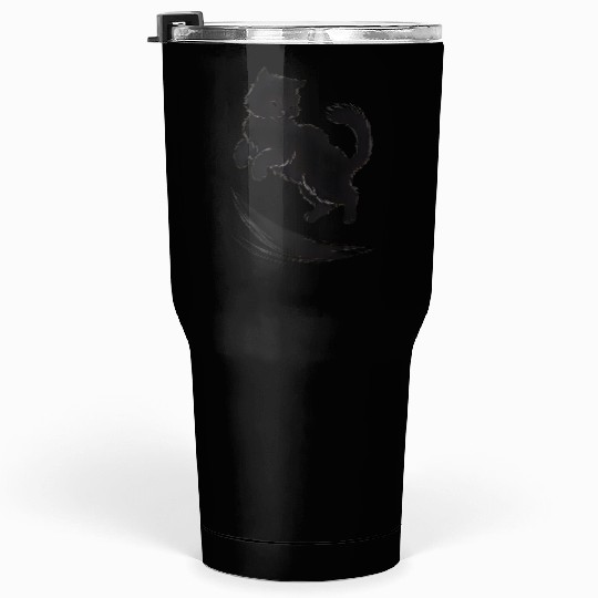 Playful Black Cat Tumblers 30 Oz