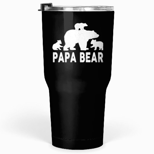 Papa Bear Fathers Day 3 Cubs Kid Tumblers 30 Oz