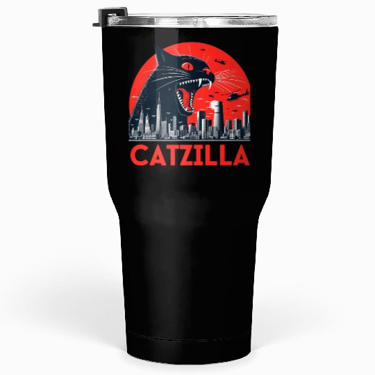 Catzilla Cat Japanese Premium Tumblers 30 Oz