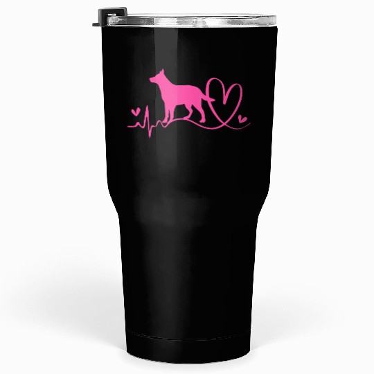 Cute Heartbeat Australian Cattle Dog For Women Tumblers 30 Oz
