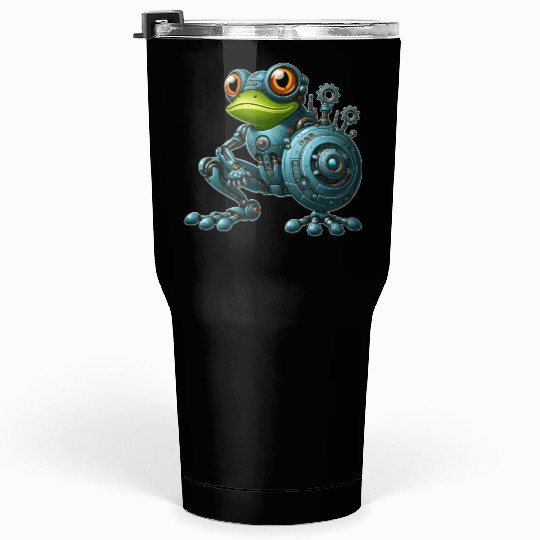Cyborg Frog Toad Newt Robot Mech Design Tumblers 30 Oz