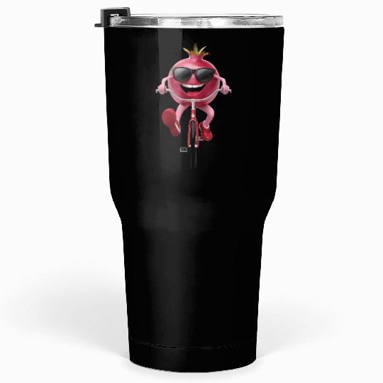 Pomegranate Cycling On Bike Realistic Tumblers 30 Oz
