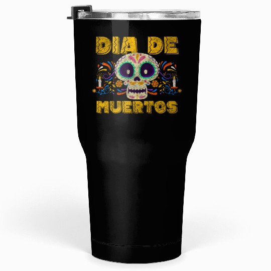 Mexico Festival Of The Dead Skeleton Commemoration Tumblers 30 Oz