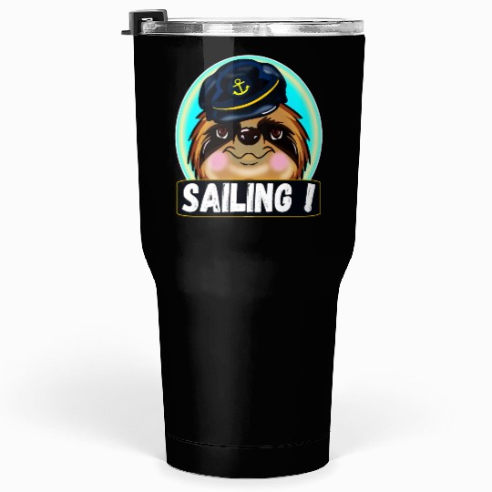 SAILING SLOTH CAPTAIN Tumblers 30 Oz