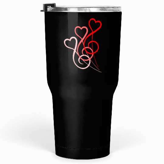 Three Music Clef Bass Heart Love 3 Note Sound Logo Tumblers 30 Oz