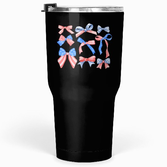Red White Blue American Coquette Tumblers 30 Oz