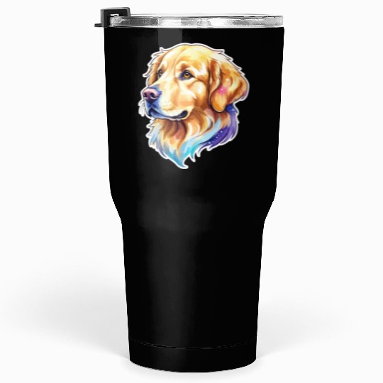 Golden Retriever Watercolor Tumblers 30 Oz