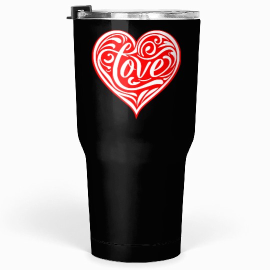 Tribal Love Heart LIKE US ON FACEBOOK # Tumblers 30 Oz