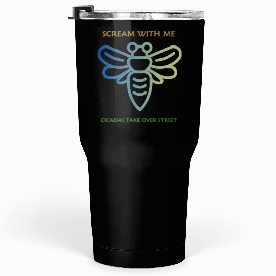 Wildlife Animal Lover Gift Fascinating Cicada-Art Tumblers 30 Oz