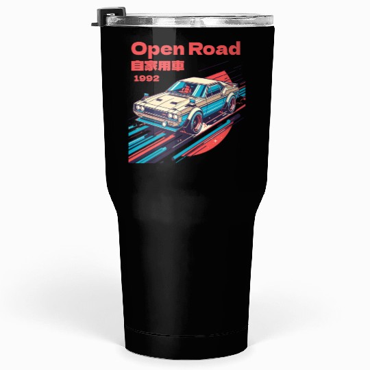 Retro Racing Car Japan Tumblers 30 Oz