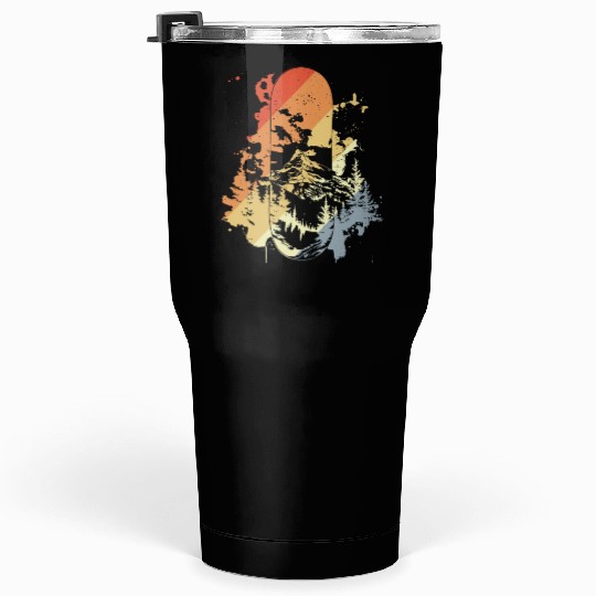 Snowboarding Vintage Look Tumblers 30 Oz