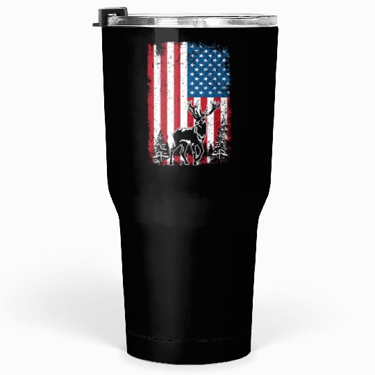 American Deer Hunter Patriotic Tumblers 30 Oz