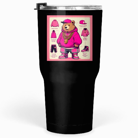 Hip Hop Bear Tumblers 30 Oz