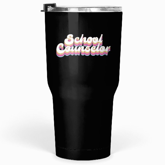 School Counselor Retro 80s 90s Tumblers 30 Oz