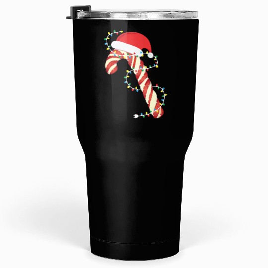 Christmas Candy Cane Santa Xmas Kids Toddler Youth Tumblers 30 Oz