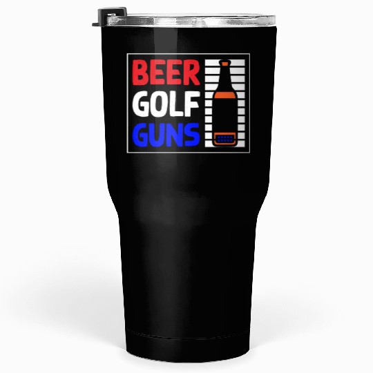 Beer Golf Guns Tumblers 30 Oz