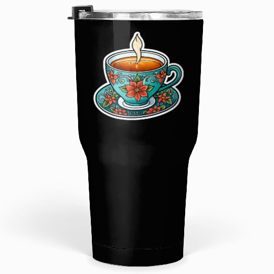 Cup Of Tea Neo Traditional Tumblers 30 Oz