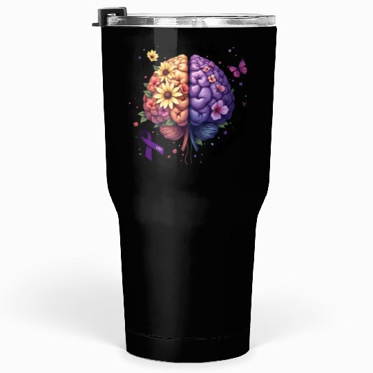 Human Brain Mental Health Illness Awareness Tumblers 30 Oz