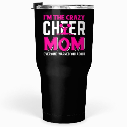 Crazy Cheer Mom Cheerleading Mommy Mother's Day Tumblers 30 Oz