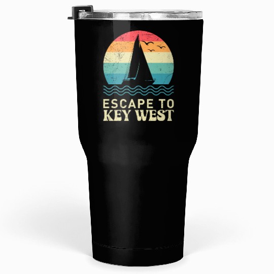 Florida ESCAPE TO KEY-WEST Sailing Florida Tumblers 30 Oz