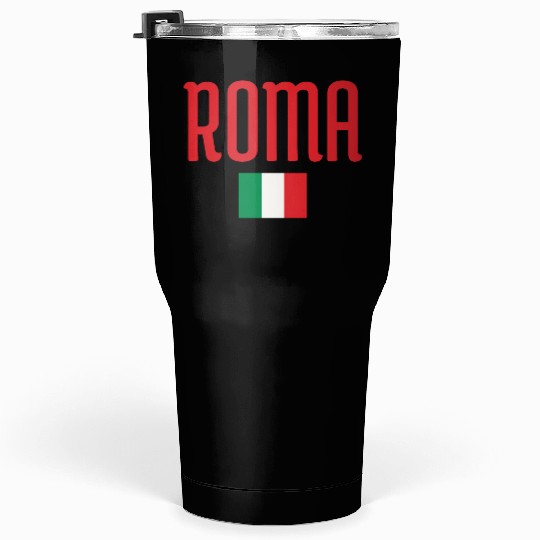 Vibrant Rome Italy Flag Typography Design Tumblers 30 Oz