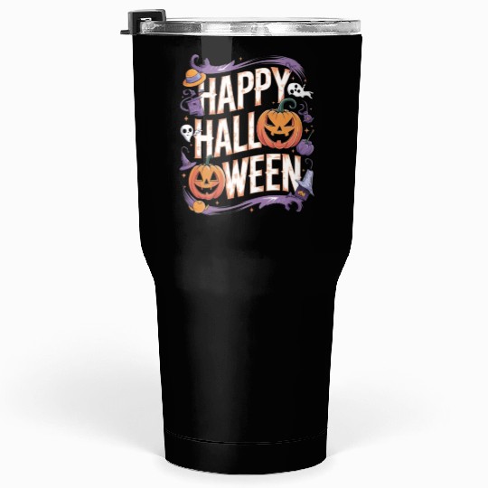 Halloween Pumpkin Spooky Candy Gift trick or treat Tumblers 30 Oz