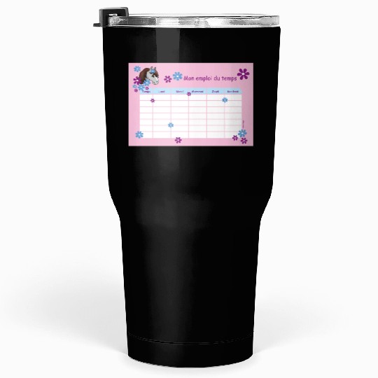 Timetable for Kids - Pony Flowers pink - French Tumblers 30 Oz