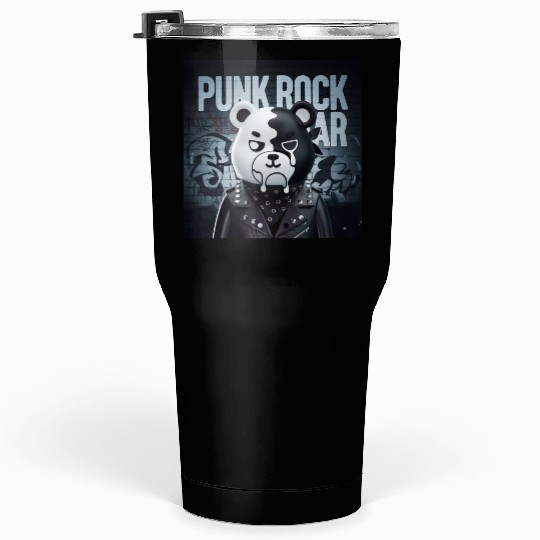 Punk Rock Bear Tumblers 30 Oz