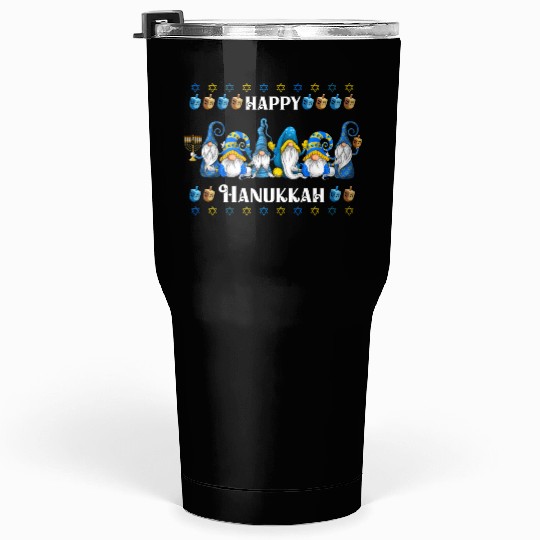 "Hanukkah Gnome" Wishing You a Happy Hanukkah Tumblers 30 Oz
