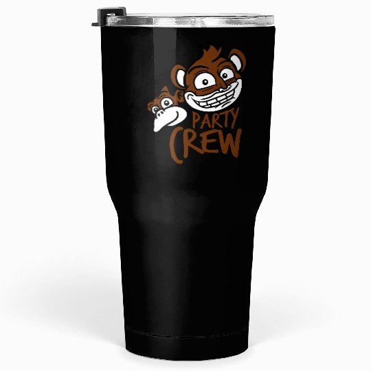 Monkey Chimpanzee Party Animals Crew Team Friends Tumblers 30 Oz