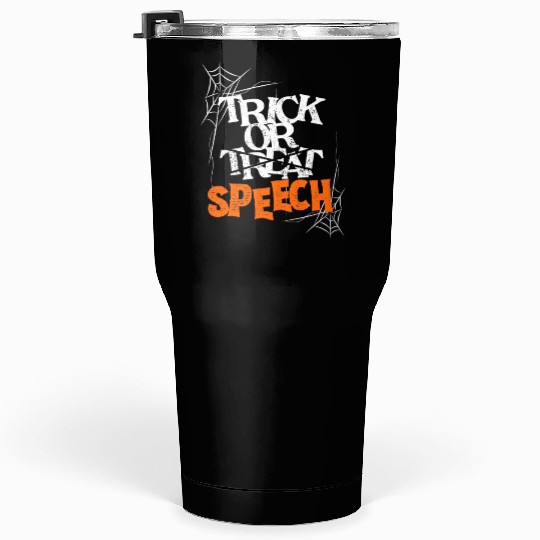 Trick Or Speech Halloween Speech Therapy SLP Tumblers 30 Oz
