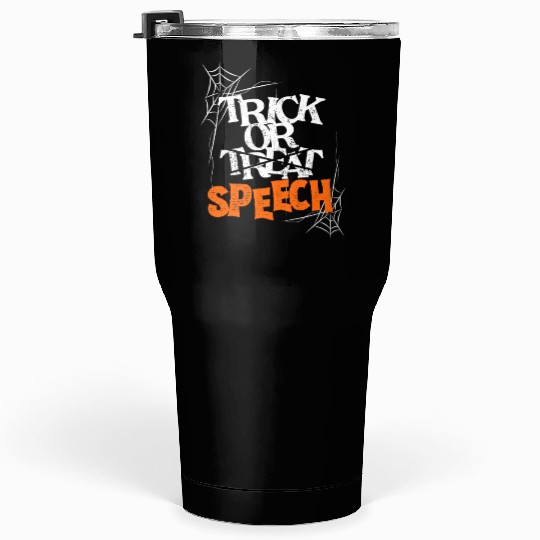 Trick Or Speech Halloween Speech Therapy SLP Tumblers 30 Oz