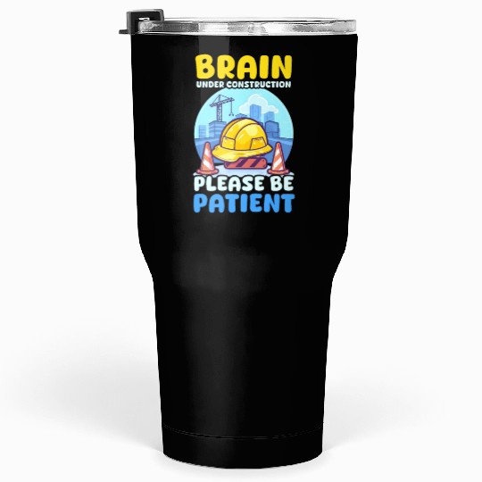 Depression Awareness Brain Under Construction Tumblers 30 Oz