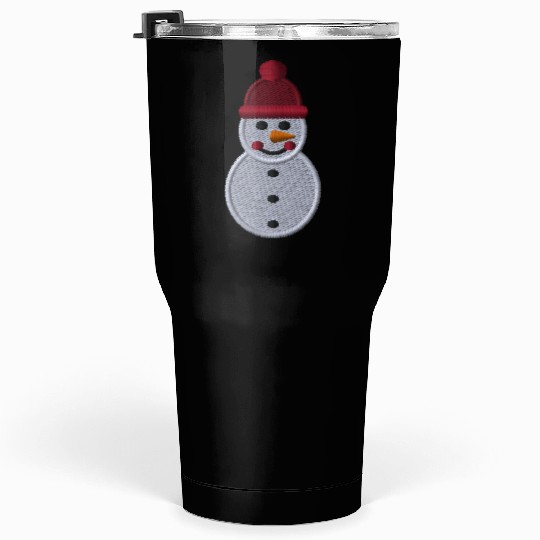 Snowman embroidered Tumblers 30 Oz
