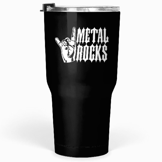 Heavy metal rocks hard rock music fun hand gesture Tumblers 30 Oz