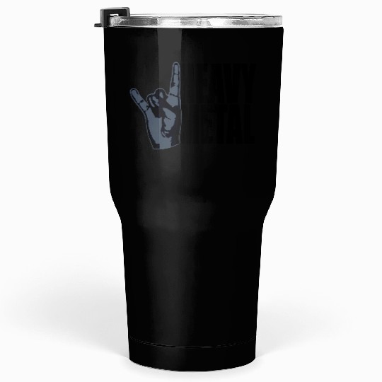 Heavy Metal Fun Hard Rock Music Horns Hand Gesture Tumblers 30 Oz